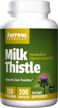 Jarrow Formulas Milk Thistle Standardized Silymarin Extract 30:1 Ratio, 150 mg per Capsule, 200 Gelatin Capsules