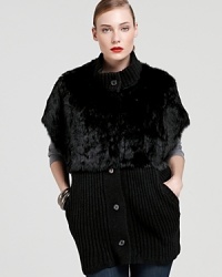 This Marc by Marc Jacobs sweater vest with fur details is just the city-chic piece you need to dress up your closet. Plus, the solid black color makes it a versatile piece that you can pair with tons of outfits.