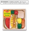 This set contains eight pieces of wooden food, a cutting board and a wooden knife. Food makes a fun CRUNCH sound when sliced. With 31 pieces, it's also a great way to introduce the concepts of part, whole and fractions!