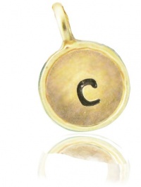 Lucky Feather Charm Builder Letter Coin Charm - Initial C