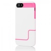 Incipio EDGE PRO for iPhone 5 - Retail Packaging - Optical White / Hot Pink