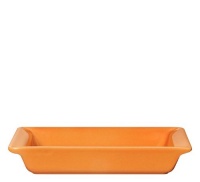 Emile Henry 8 by 5-Inch Individual Rectangular Dish, Tangerine