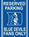 NCAA Duke Blue Devils 12-by-18 inch Plastic Parking Sign