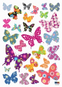 (20x28) Patterned Butterfly Repositional Wall Decal