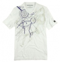 Sean John Mens Vinyl Look Graphic T-Shirt - Style STI22024