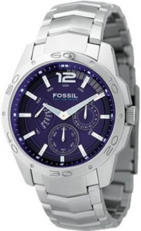 Fossil Men's BQ9346 Stainless Steel Bracelet Blue Analog Dial Multifunction Watch