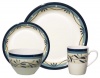 Gibson Blue Twilight 16-Piece Handpainted Durastone Dinnerware Set