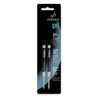 Refills for Parker Gel Ink Rollerball Pens, Medium Point, Black Ink, 2/Pack (PAR30525)