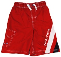 Nautica-Toddler Boys Red Pull-On Swim Shorts/Swimwear/Swim 2T 3T 4T