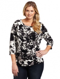 Calvin Klein Women's Plus-Size Wmn 3/4 Sleeve Top