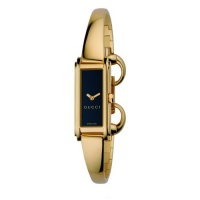 Gucci Women's YA109524 G-Line Gold-Plated Black Dial Watch