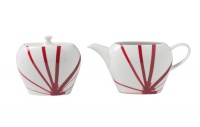 Mikasa Pure Red fine china sugar & creamer set