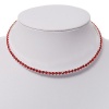 Thin Swarovski Crystal Choker Necklace (Hot Red)