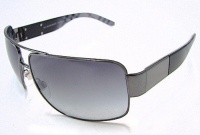 BURBERRY 3040 Sunglasses Gunmetal Striped/Grey Shaded 1057/11 Shades