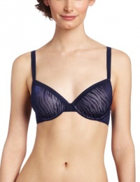 On Gossamer Women's Sheer Instinct Contour Demi Bra, Ink, 34C