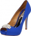 Badgley Mischka Women's Goodie Peep-Toe Pump,Royal,6 M US