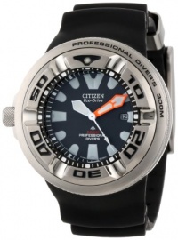 Citizen Men's BJ8050-08E Eco-Drive Professional Diver Black Rubber Strap Watch