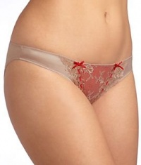 Elle Macpherson Intimates Evening Luau Bikini Panty, XL, Nutmeg / Lipstick