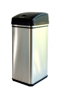 iTouchless Deodorizer Touch-Free Sensor 13-Gallon Automatic Stainless-Steel Trash Can