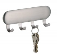 InterDesign Forma Small Key Rack, Brushed Stainless Steel