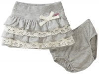 Roxy Kids Baby-girls Infant Good To Go Mini Ruffle Tiered Skirt, Pewter, 24 Months