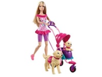 Barbie Strollin Pups Playset