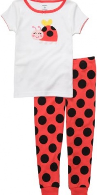 Carters Toddler 2−pc. Dot Lady Bug Pajama Set WHITE/RED 3T