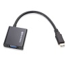 Cable Matters Active Mini HDMI to VGA M/F Adapter w/ 3 FT Micro USB Charging Cable in Black