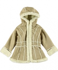 Hawke & Co. Girls Hyde Park Faux Shearling Jacket (Sizes 7 - 16) - khaki, 14