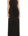 BCBG Maxazria Women's Jersey Halter Dress Gown Black 6