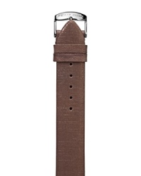 Luxe leather watch strap in modern metallic finish, fits size 1, 6 & 21 Philip Stein watch heads.