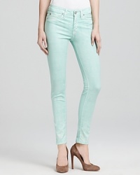 Ultra skinny and subtly coated, these wildly chic Hudson jeans flaunt an ever-so-subtle stingray print.