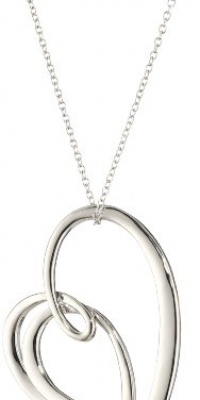 T Tahari Silver Tone Heart Pendant Necklace