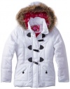 Dollhouse Girls 7-16 Toggle Bubble Jacket, White, 10/12