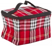 Red Plaid Cosmetic Makeup Case