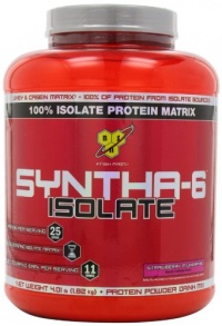 BSN Syntha-6 Isolate, Strawberry Milkshake, 4 Pound