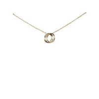 Dogeared Triple Karma Ring Gold Dipped Necklace - 18 Inch