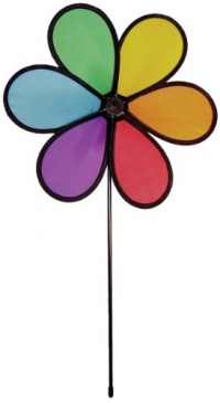 In The Breeze Small 6-Petal Rainbow Dazy Garden Spinner