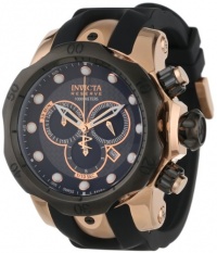 Invicta Men's 0361 Reserve Collection Venom Chronograph Black Polyurethane Watch