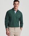 A handsome long-sleeve polo services your casually polished look everywhere you go.