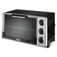 DeLONGHI - Convection Oven w/Rotisserie, 12.5-Liter, 0.5 cu. ft., Black