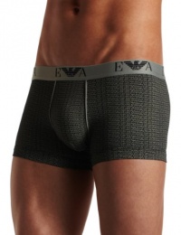 Emporio Armani Men's All Over Logo Trunk, Black, Medium