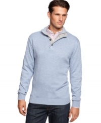 Complete your look with a crisp last layer and this mockneck sweater from Club Room.