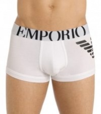 Emporio Armani Men's Eagle Trunk, White, Medium