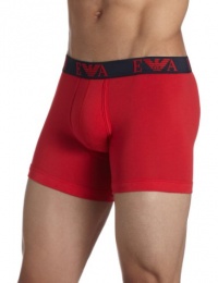 Emporio Armani Men's Embossed Logo Waistband Boxer, Red, Small