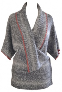 RLX by Ralph Lauren Women Large Shawl Collar Sweater (M, Multi grey)