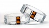 Swarovski Crystal Rainbow Napkin Rings Set Of 2 Topaz 276688