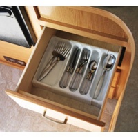 Camco 43503 RV Adjustable Cutlery Tray (White)