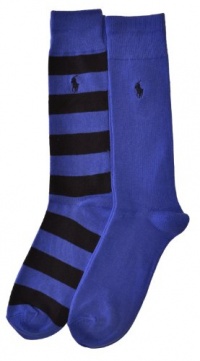 Polo Ralph Lauren Men's Striped Rugby Socks Royal Blue