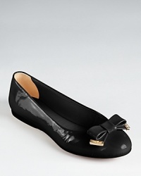 Pretty and polished, these sophisticated Max Mara flats are utterly chic in a classic silhouette with a ladylike bow.